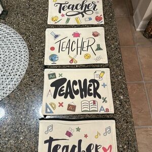 NEW Set of 4 Teacher Bags for pencils or other supplies